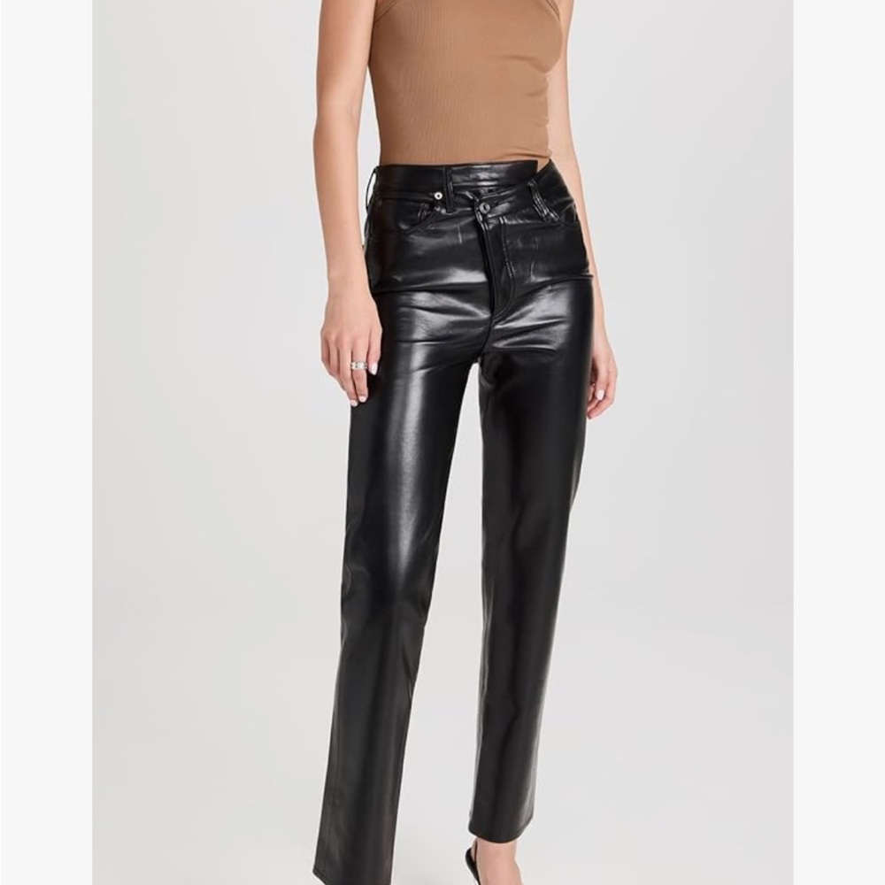 Chic Black Leather Pants